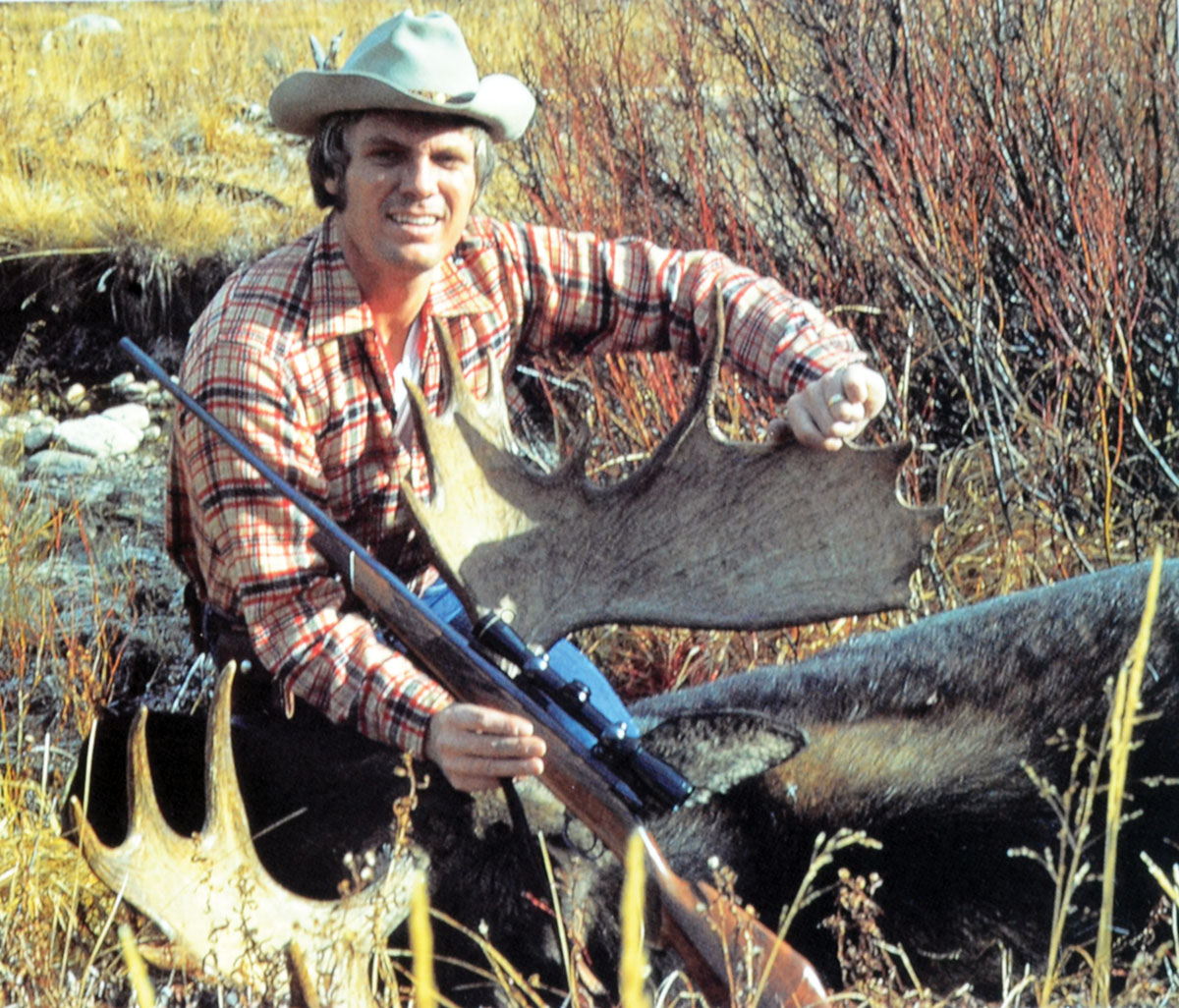 After many years of applying for a non-resident permit for a Shiras moose in Wyoming, I finally received one with this bull being the first game taken with the VarmintMaster in 7mm-308 Improved. A handload with the Nosler 140-grain Partition was used.